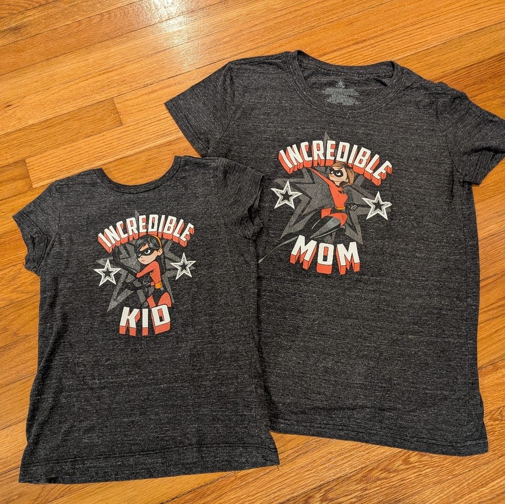 Disney Pixar Incredibles shirts for woman & girl - SZ women's S & child M (7/8)